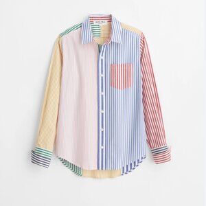 Alex Mill - Wyatt Shirt in Mixed Stripe Multi Stripes - Small
